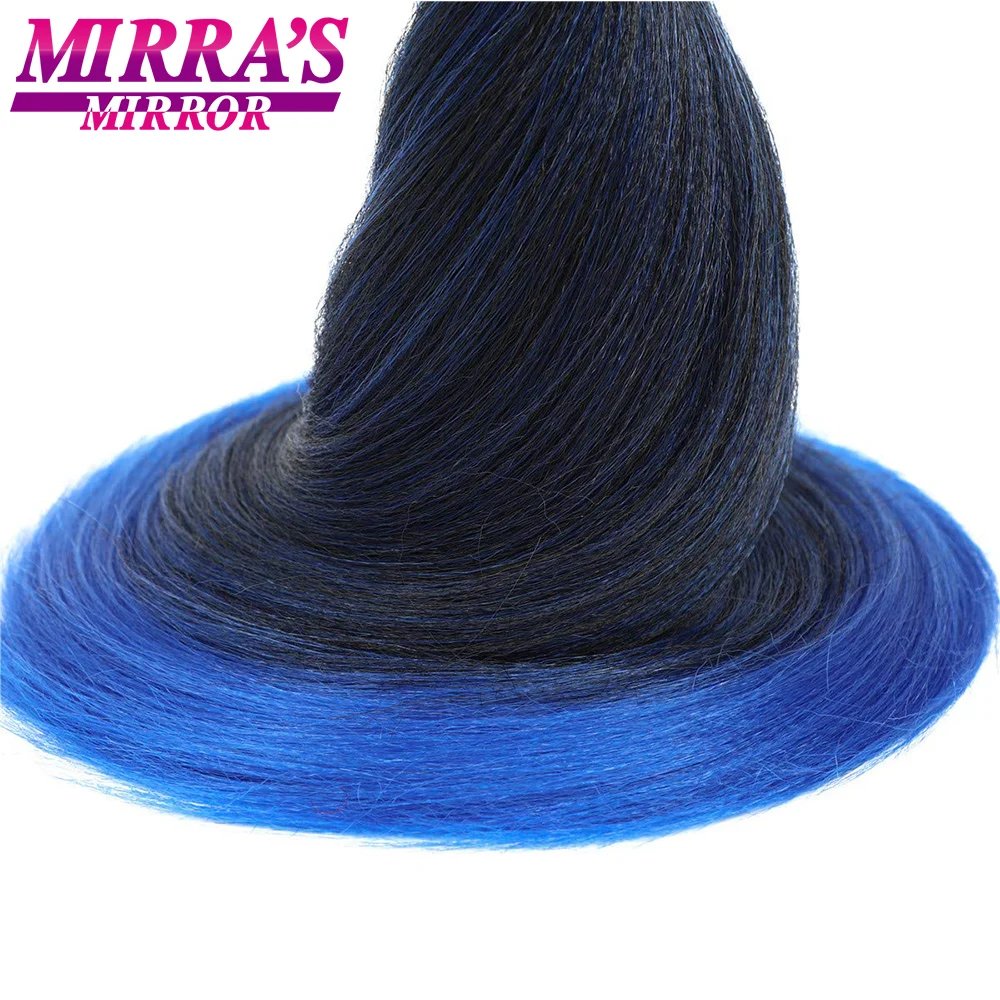 30inch Jumbo Braids Hair Extensions Braiding Hair Pre Stretched Ombre Synthetic Braid YAKI Texture 1/2/4/6/8 Pcs Mirra's Mirror