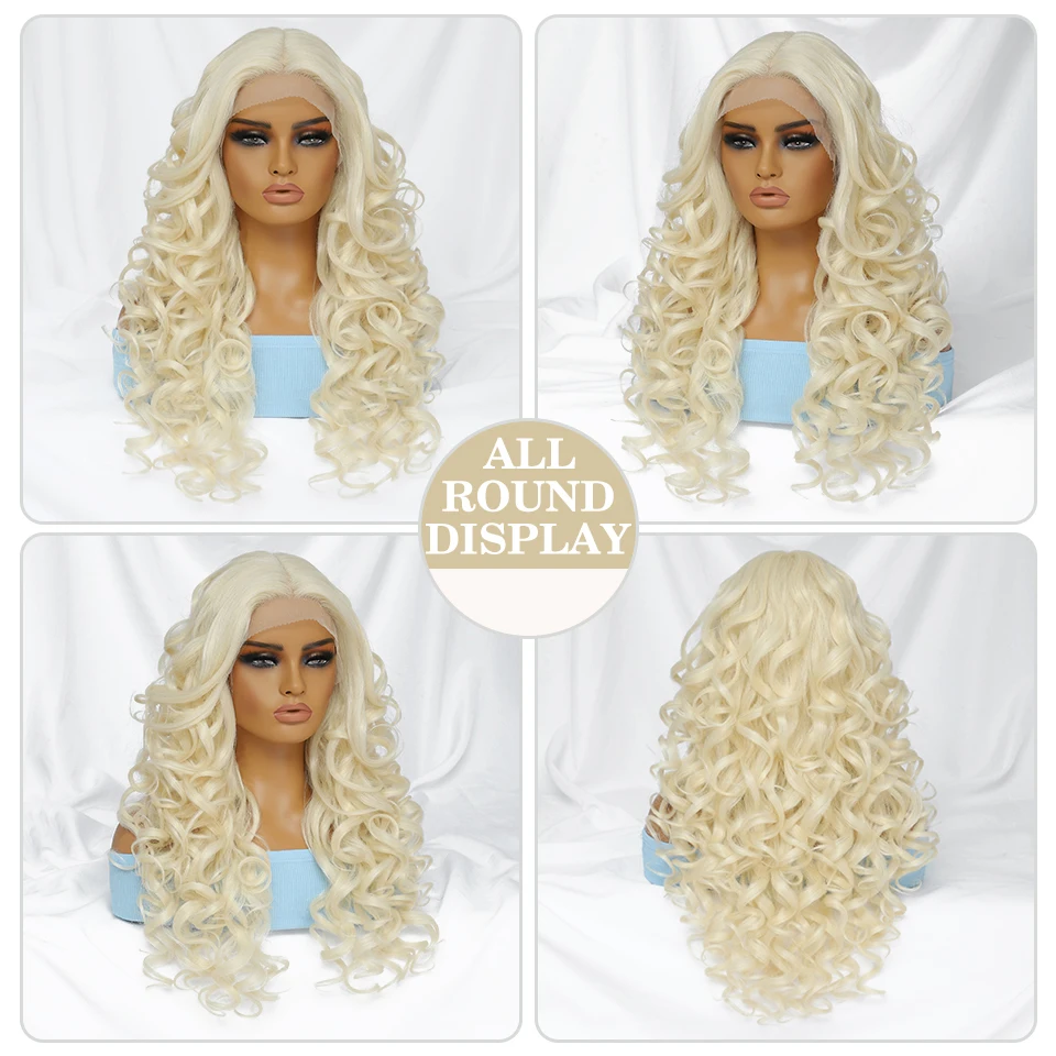 Black Brown Curly Wig Synthetic Lace Front Wigs For Women Blonde Orange Female Lace Wig 13X4.5X1 Cosplay Hair Daily Use Black Brown Curly Wig Synthetic Lace Front Wigs For Women Blonde Orange Female Lace Wig 13X4.5X1 Cosplay Hair Daily Use