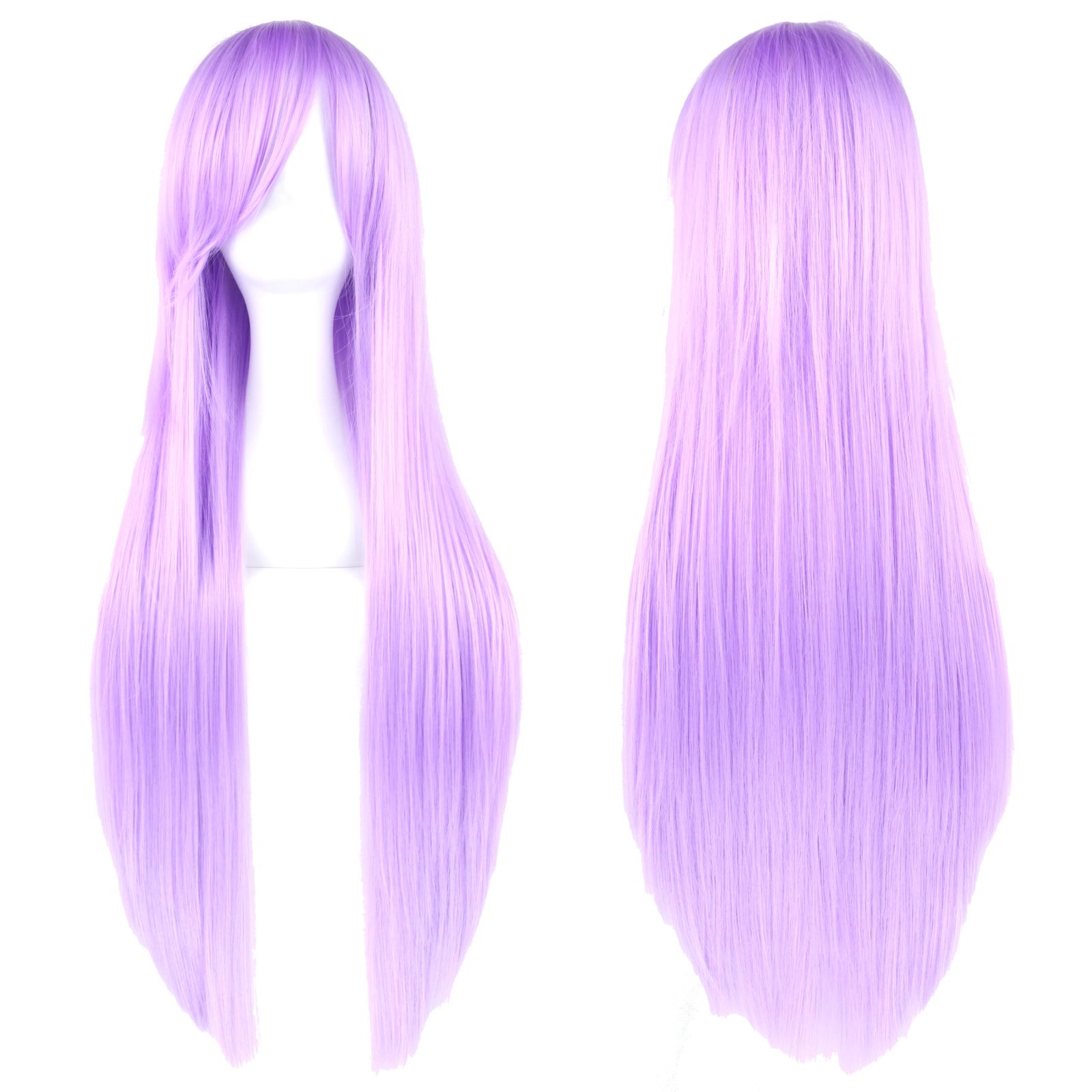 Soowee 30 Colors 80cm Long Straight Wigs Pink Green Party Hair Accessories Synthetic Hair Cosplay Wig for Women