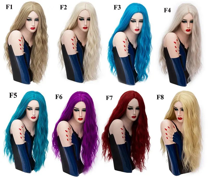 MSIWIGS 70CM Long Pink Wavy Wigs Cosplay Lolita Synthetic Women' s Blonde Wig 29 Colors Heat Resistant Hair MSIWIGS 70CM Long Pink Wavy Wigs Cosplay Lolita Synthetic Women' s Blonde Wig 29 Colors Heat Resistant Hair