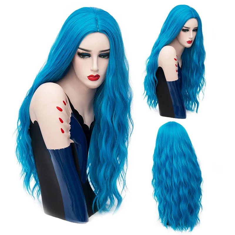 MSIWIGS 70CM Long Pink Wavy Wigs Cosplay Lolita Synthetic Women' s Blonde Wig 29 Colors Heat Resistant Hair MSIWIGS 70CM Long Pink Wavy Wigs Cosplay Lolita Synthetic Women' s Blonde Wig 29 Colors Heat Resistant Hair