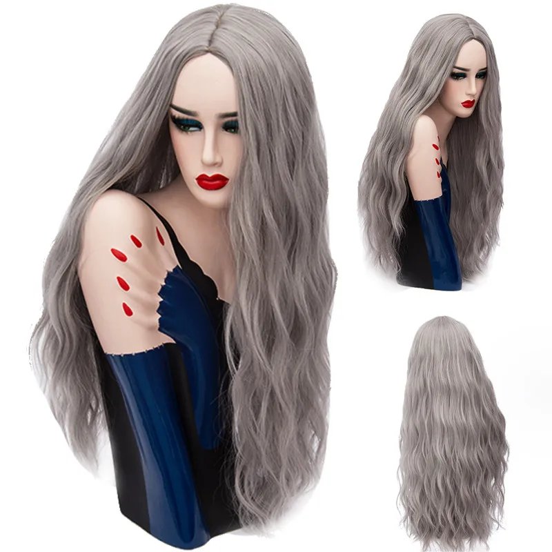 MSIWIGS 70CM Long Pink Wavy Wigs Cosplay Lolita Synthetic Women' s Blonde Wig 29 Colors Heat Resistant Hair MSIWIGS 70CM Long Pink Wavy Wigs Cosplay Lolita Synthetic Women' s Blonde Wig 29 Colors Heat Resistant Hair