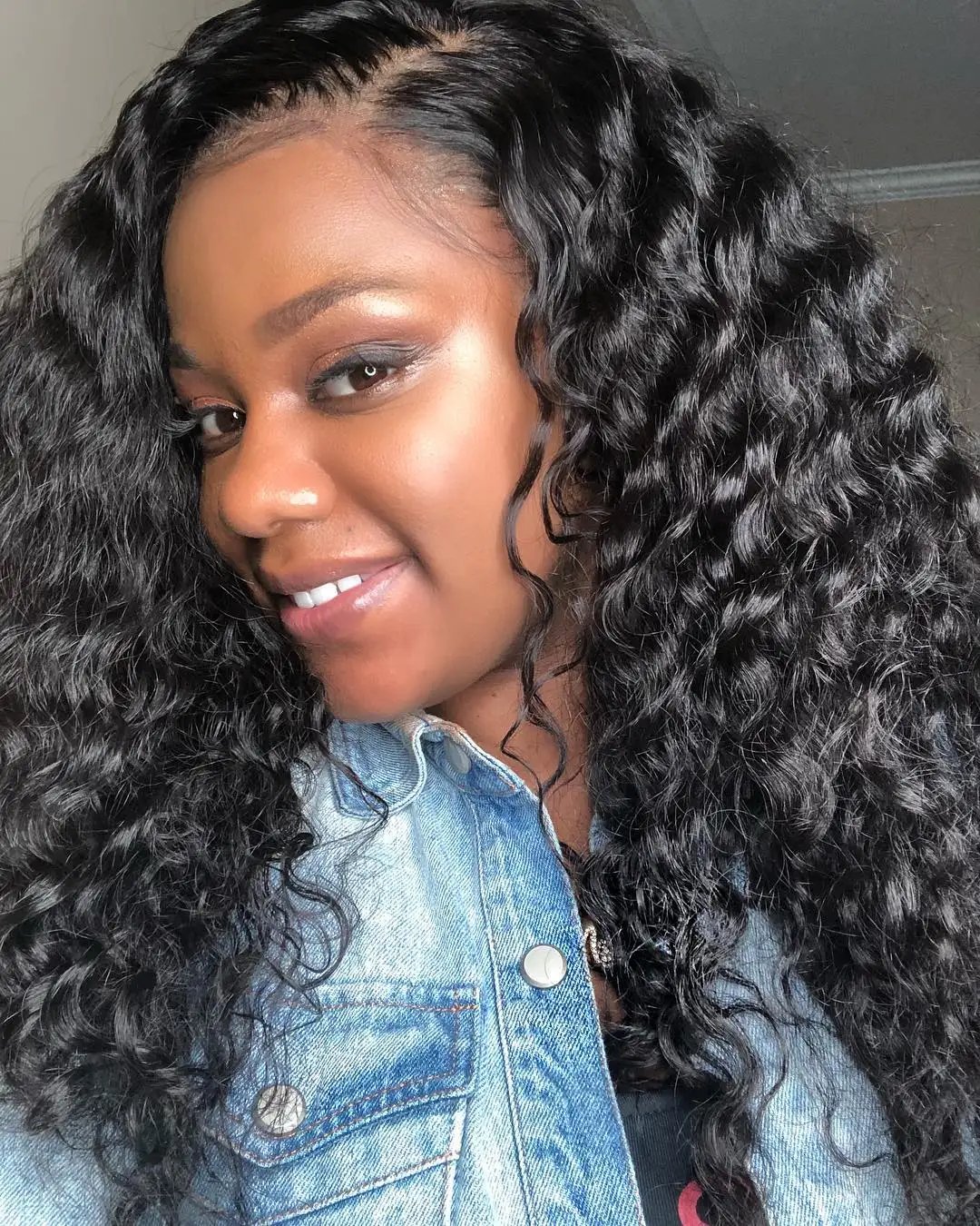 High Density Black Curly 13x6 40 Inch Hd Transparent Lace Frontal Wig Deep Water Wave Human Hair Brazilian Wigs Choice For Women