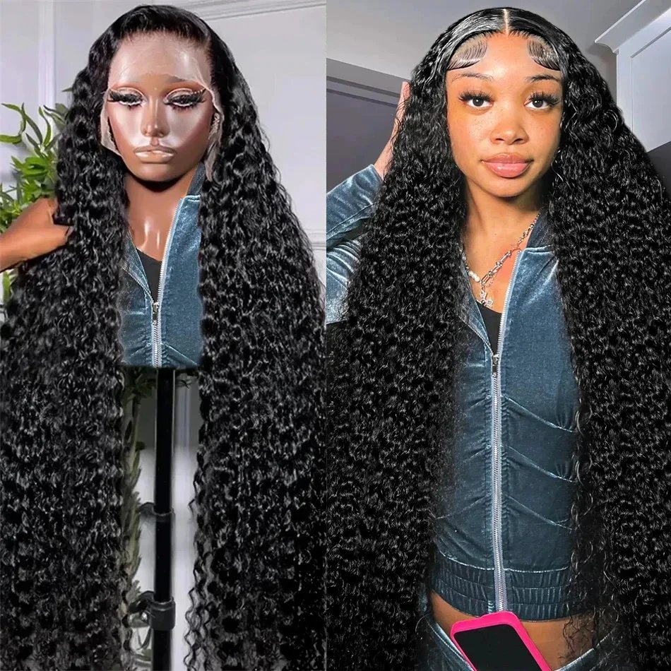 200 Density Frontal Lace Wigs Human Hair Curly Wigs For women Deep Wave 13x6 Hd Lace Frontal Wig 13x4 Water Wave Lace Front Wig