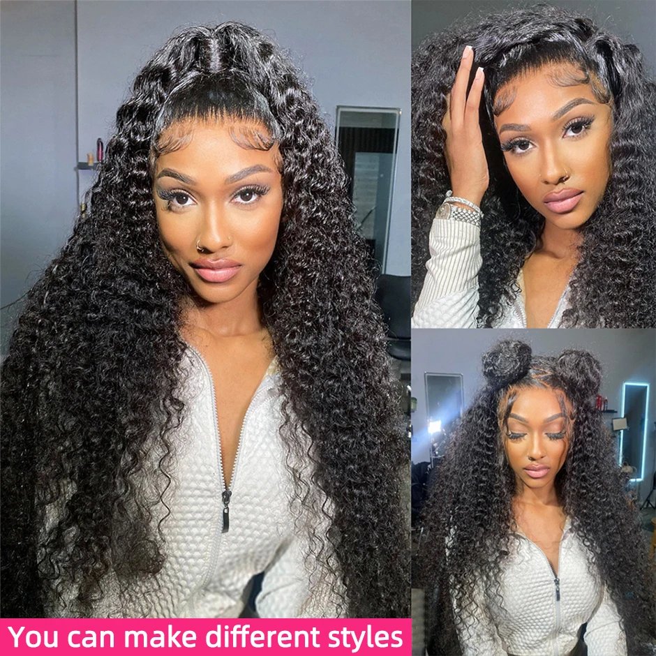 200 Density Frontal Lace Wigs Human Hair Curly Wigs For women Deep Wave 13x6 Hd Lace Frontal Wig 13x4 Water Wave Lace Front Wig