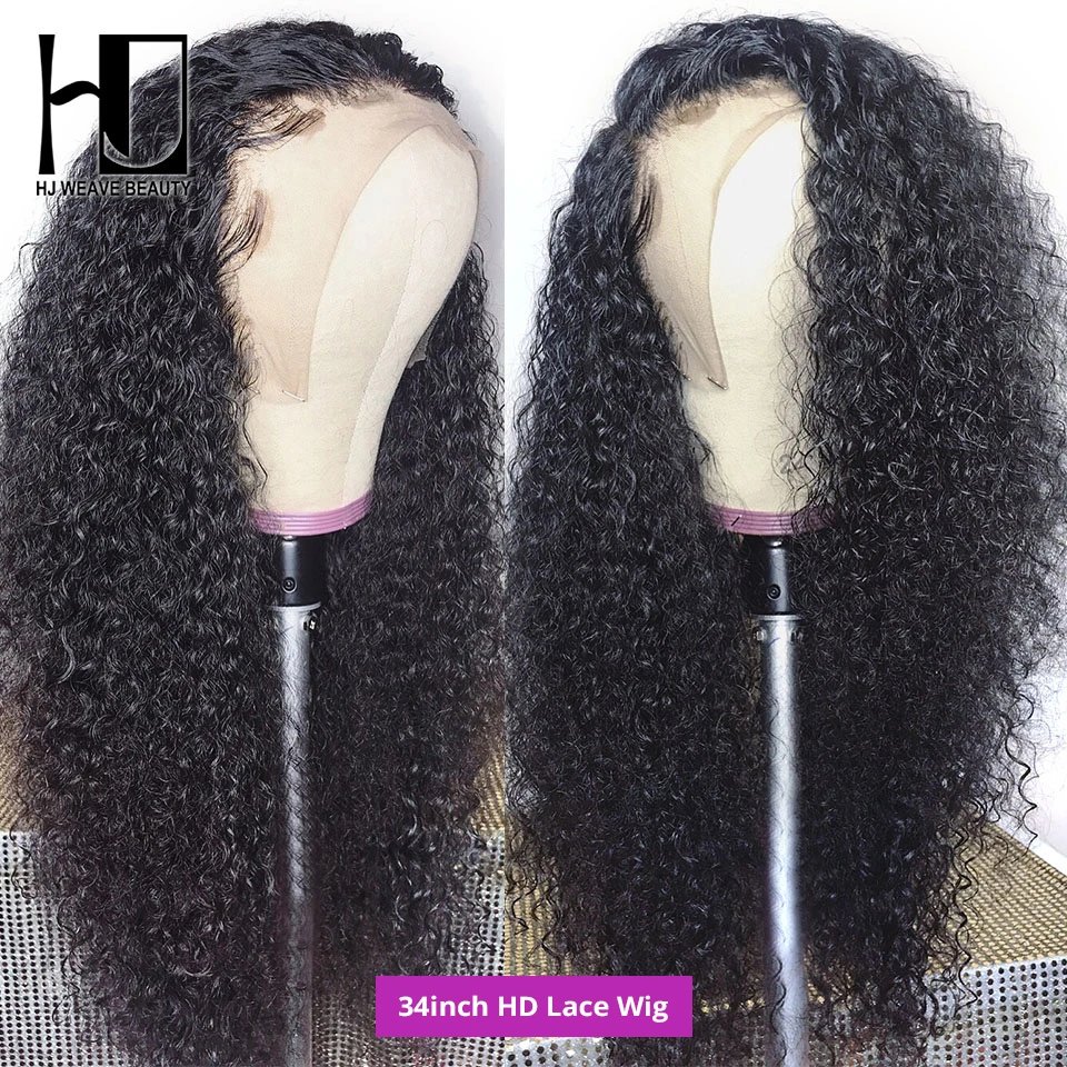 40 Inch Deep Wave Frontal Wig Transparent 360 13x4 13x6 HD Lace Frontal Human Hair Wig Curly Human Hair Lace Front Wig For Women