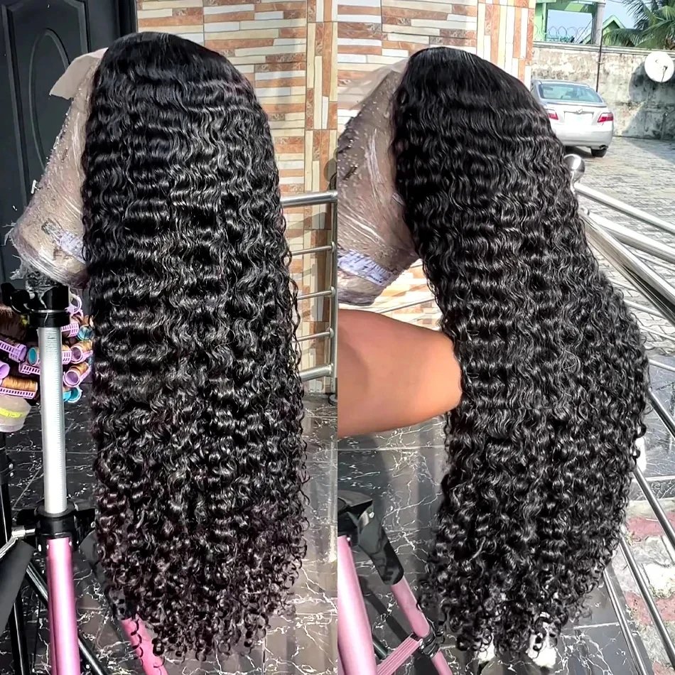 250 Density 13X6 Hd Lace Frontal Wig 30 40 Inch 13x4 Curly Lace Front Human Hair Wig Hd Lace Wig Water Deep Wave Frontal Wigs