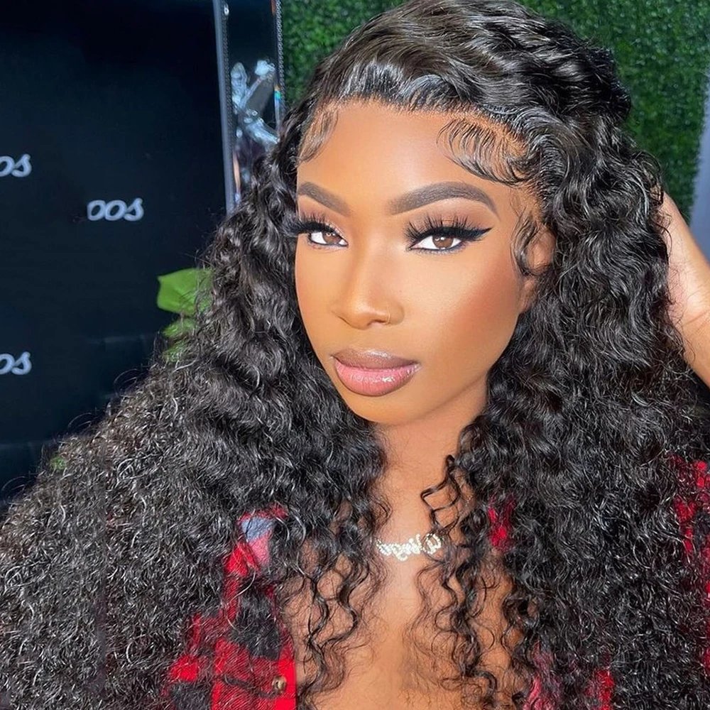 30 38 Inch Deep Wave 13x6 Hd Lace Frontal Wig Curly Human Hair Wigs 200 Density 13x4 Lace Front Human Hair Wig 100% For Women