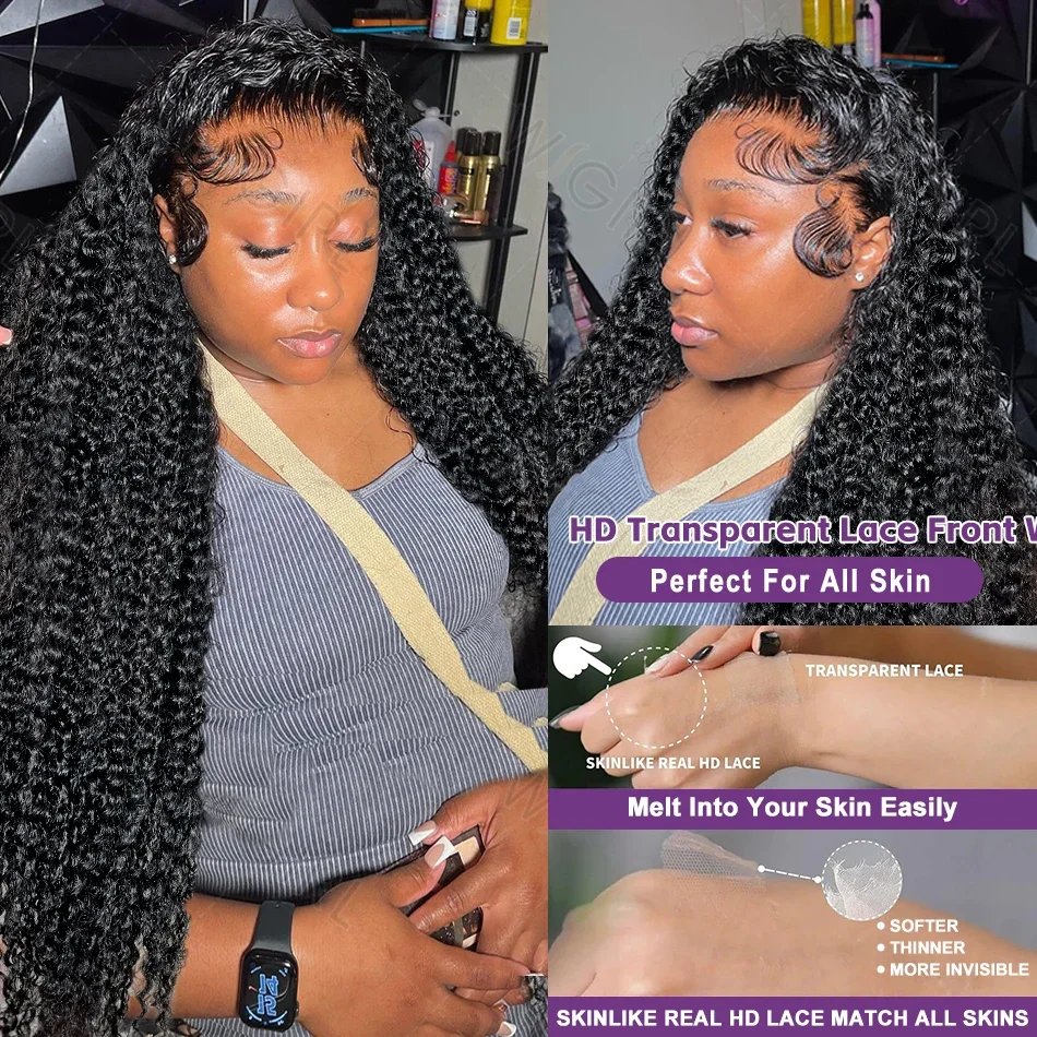 Wigirl 250% Deep Wave Frontal Wig 13x6 HD Lace Front Wig human hair Brazilian Loose Curly Water Wave 5x5 Closure Wigs For Women