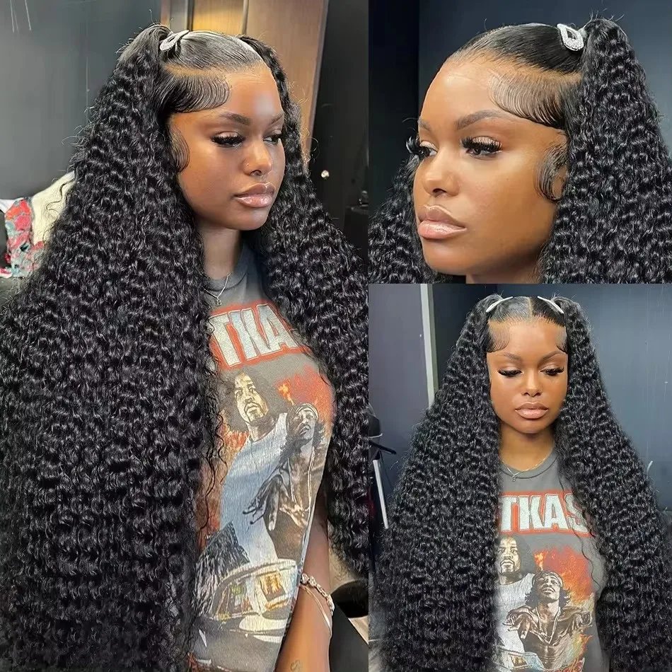 Wigirl 250% Deep Wave Frontal Wig 13x6 HD Lace Front Wig human hair Brazilian Loose Curly Water Wave 5x5 Closure Wigs For Women