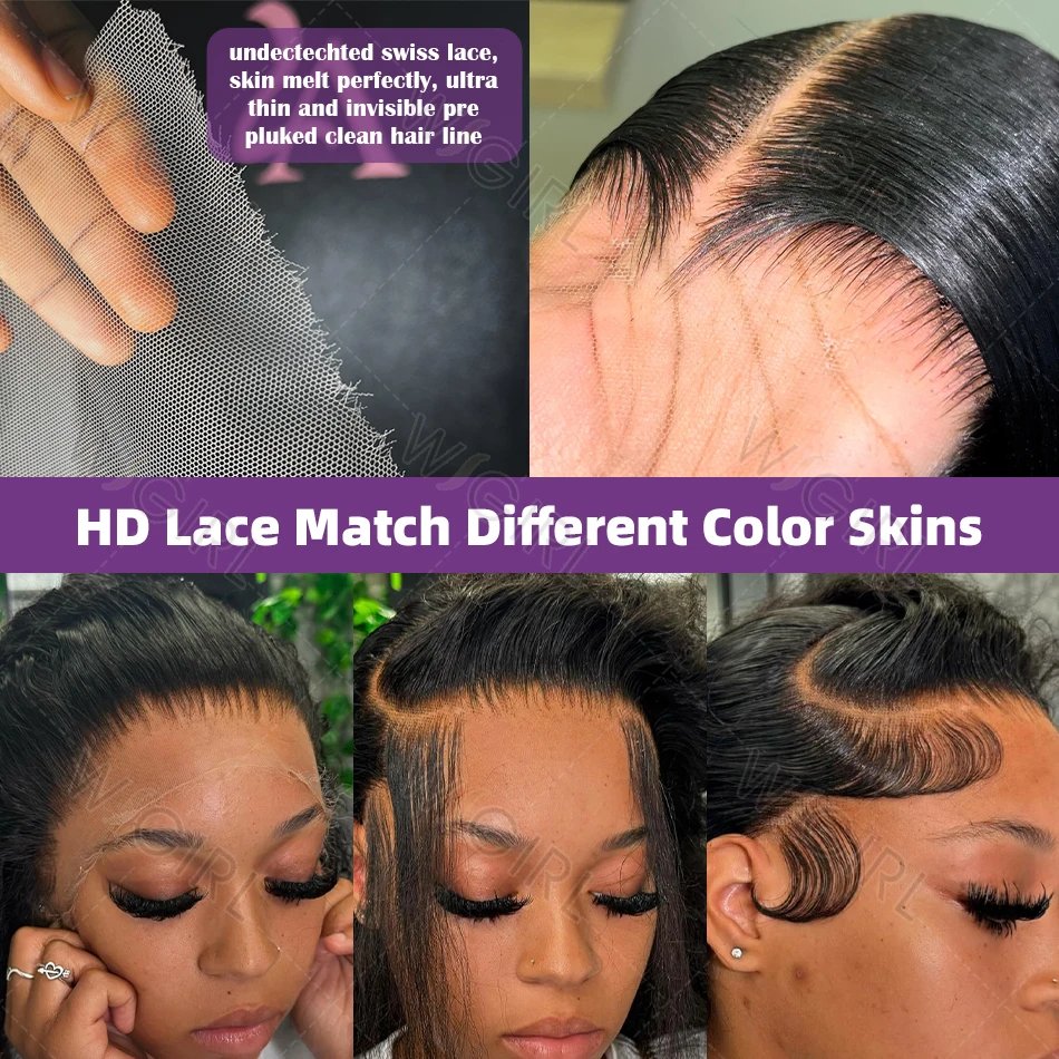 Wigirl 250% Deep Wave Frontal Wig 13x6 HD Lace Front Wig human hair Brazilian Loose Curly Water Wave 5x5 Closure Wigs For Women