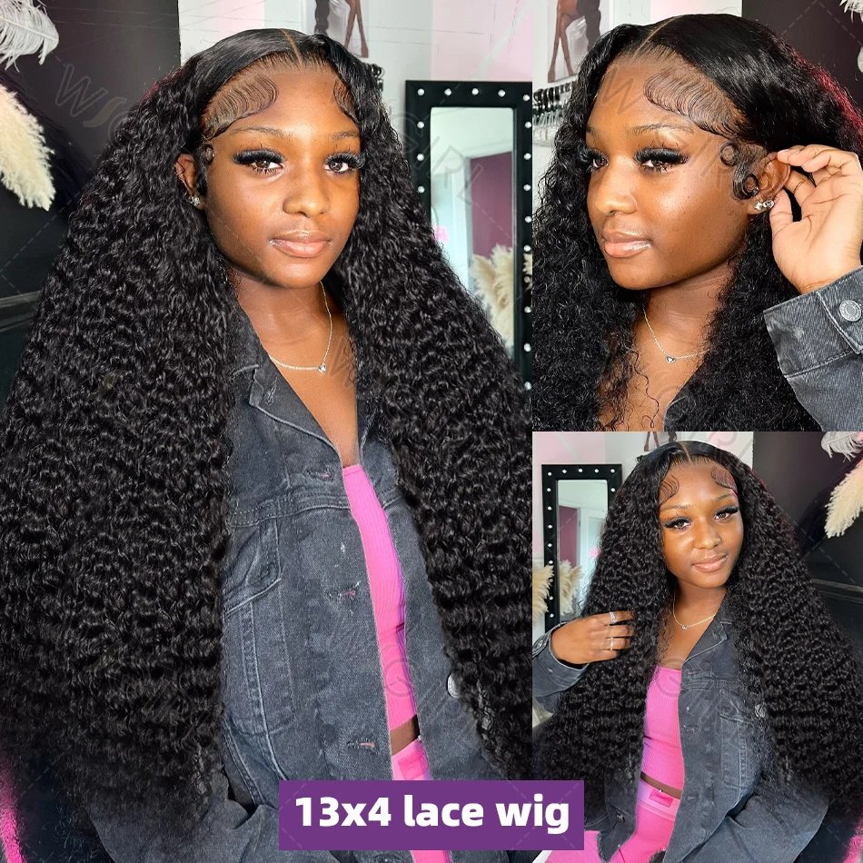 Wigirl 250% Deep Wave Frontal Wig 13x6 HD Lace Front Wig human hair Brazilian Loose Curly Water Wave 5x5 Closure Wigs For Women