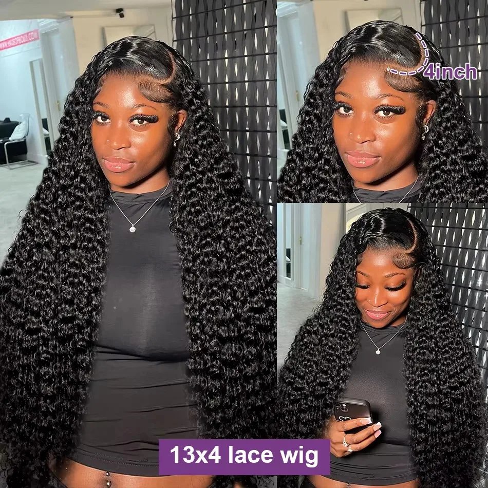 Wigirl 250% Deep Wave Frontal Wig 13x6 HD Lace Front Wig human hair Brazilian Loose Curly Water Wave 5x5 Closure Wigs For Women