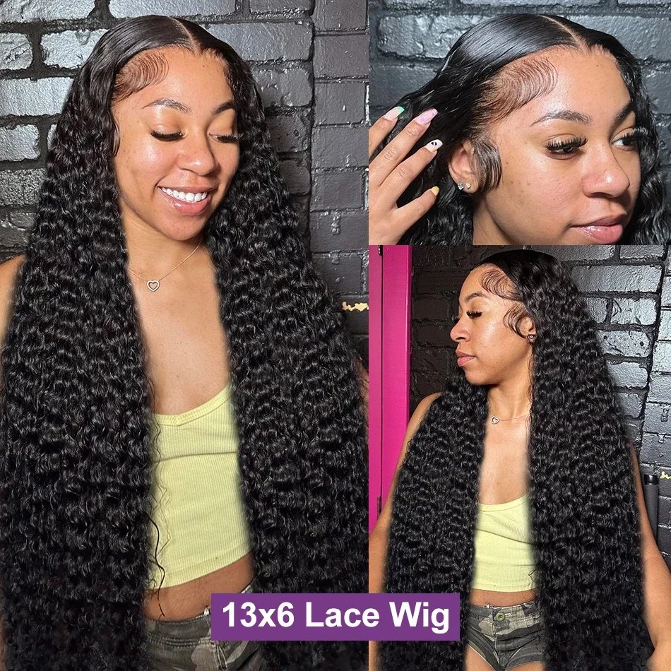 Wigirl 250% Deep Wave Frontal Wig 13x6 HD Lace Front Wig human hair Brazilian Loose Curly Water Wave 5x5 Closure Wigs For Women