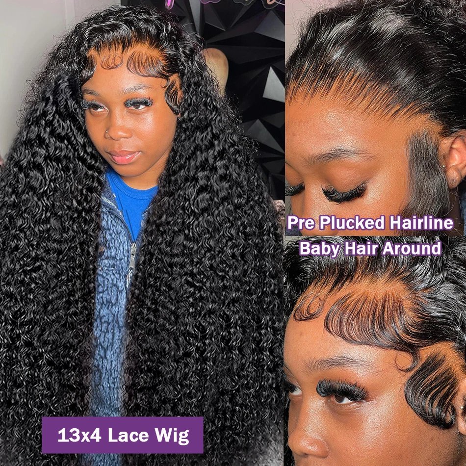 Wigirl 250% Deep Wave Frontal Wig 13x6 HD Lace Front Wig human hair Brazilian Loose Curly Water Wave 5x5 Closure Wigs For Women