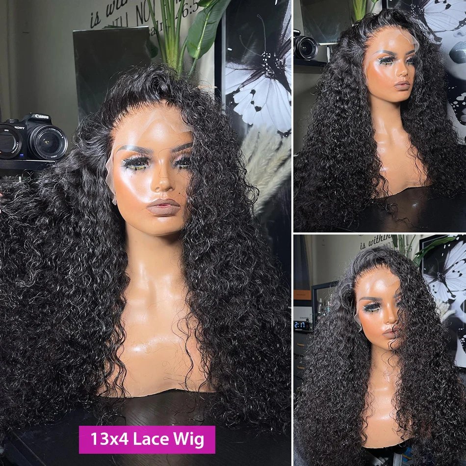 Jerry Curly Lace Front Wig 100% Kinky Curly Human Hair Wigs 13x4 13x6 Brazilian HD Transparent Lace Frontal Wig Female Woman Wig