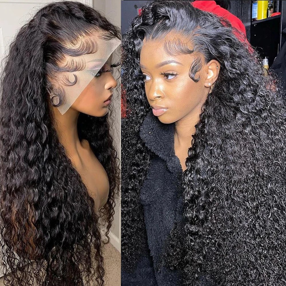 Jerry Curly Lace Front Wig 100% Kinky Curly Human Hair Wigs 13x4 13x6 Brazilian HD Transparent Lace Frontal Wig Female Woman Wig