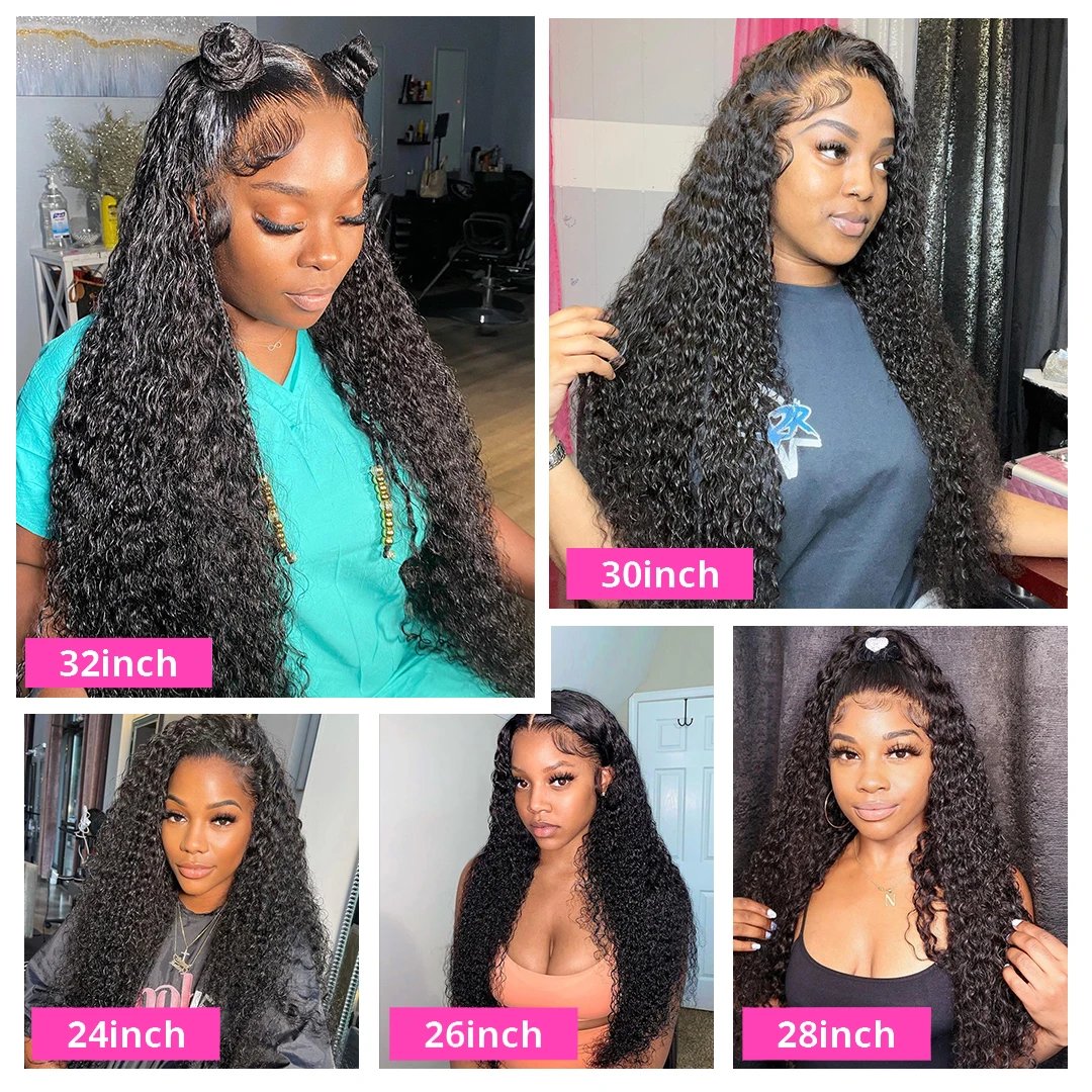 Jerry Curly Lace Front Wig 100% Kinky Curly Human Hair Wigs 13x4 13x6 Brazilian HD Transparent Lace Frontal Wig Female Woman Wig