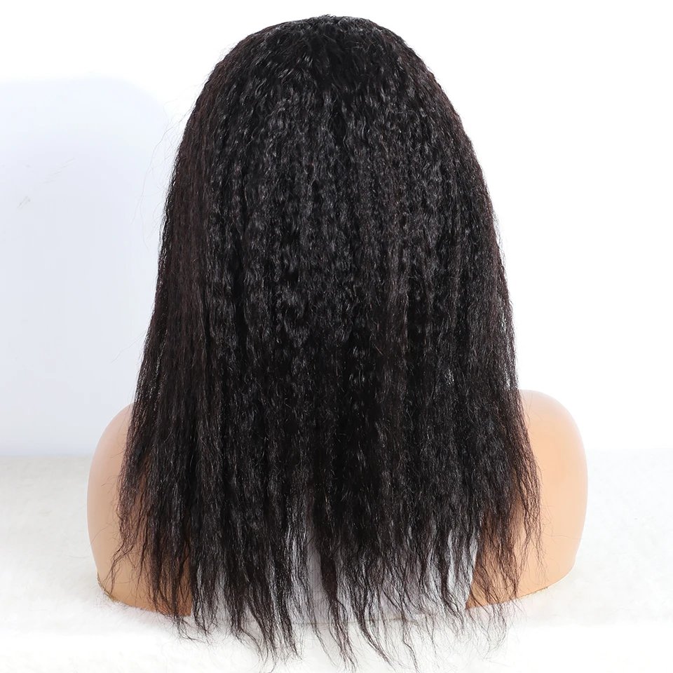 Cheap U Part Human Hair Wigs Jerry Curly Brazilian Hair Wigs Natural Black Deep Wave Glueless V Part Wigs 180% Density Wholesale
