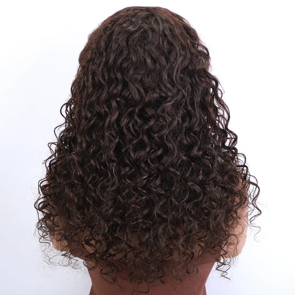 Cheap U Part Human Hair Wigs Jerry Curly Brazilian Hair Wigs Natural Black Deep Wave Glueless V Part Wigs 180% Density Wholesale