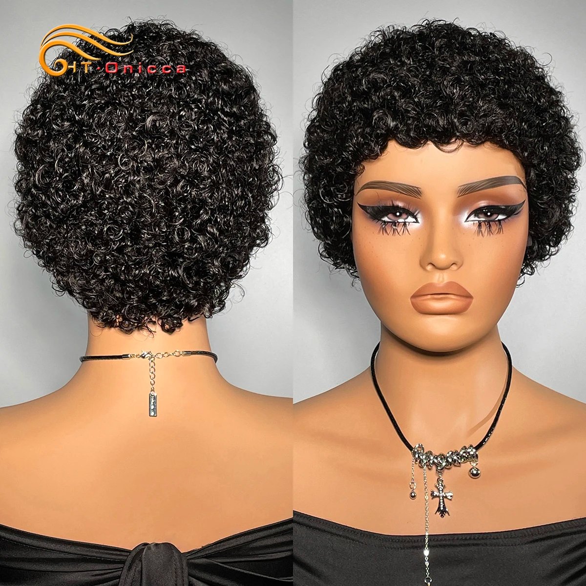 Short Kinky Curly Wigs Human Hair Pixie Cut Brazilian Human Hair For Women Natural Black Curly Human Hair Wigs Full Machine Made Short Kinky Curly Wigs Human Hair Pixie Cut Brazilian Human Hair For Women Natural Black Curly Human Hair Wigs Full Machine Made
