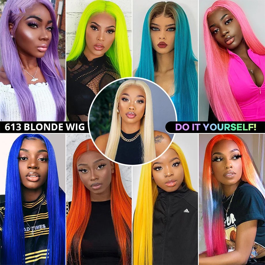 blonde lace front wig human hair 613 hd lace frontal wig 13x6 straight wigs for women choice cheap wigs on sale clearance