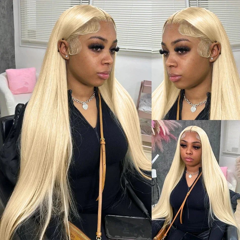 Blonde Wig Straight 613 Hd Lace Frontal Wig 13X6 13X4 Transparent Brazilian Straight Lace Front Wigs 30 Inch 100% Human Hair