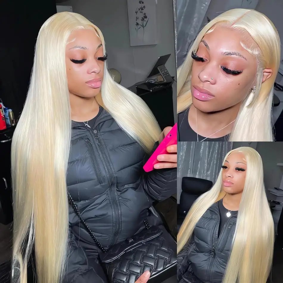 Blonde Wig Straight 613 Hd Lace Frontal Wig 13X6 13X4 Transparent Brazilian Straight Lace Front Wigs 30 Inch 100% Human Hair