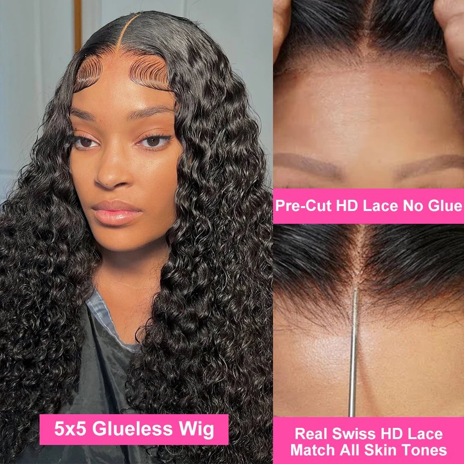 Rosabeauty 250% Hd 13x6 Water Wave Lace Frontal Human Hair Wigs Loose Deep Wave Lace Front Wig Curly 5x5 Closure Wig For Women Rosabeauty 250% Hd 13x6 Water Wave Lace Frontal Human Hair Wigs Loose Deep Wave Lace Front Wig Curly 5x5 Closure Wig For Women