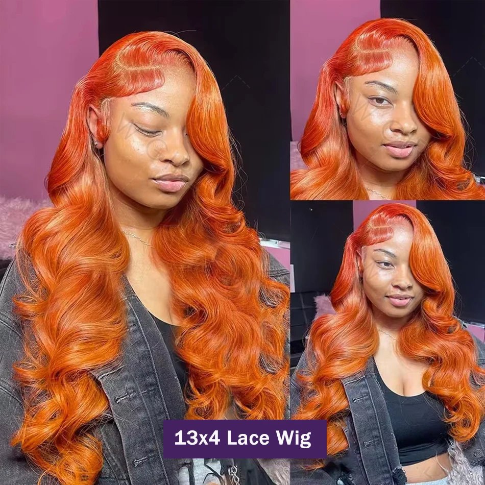 Wigirl HD Transparent 13x6 Ginger Body Wave Lace Front Wig 350 Orange Color 13X4 Lace Frontal Human Hair Wig For Women Wigirl HD Transparent 13x6 Ginger Body Wave Lace Front Wig 350 Orange Color 13X4 Lace Frontal Human Hair Wig For Women
