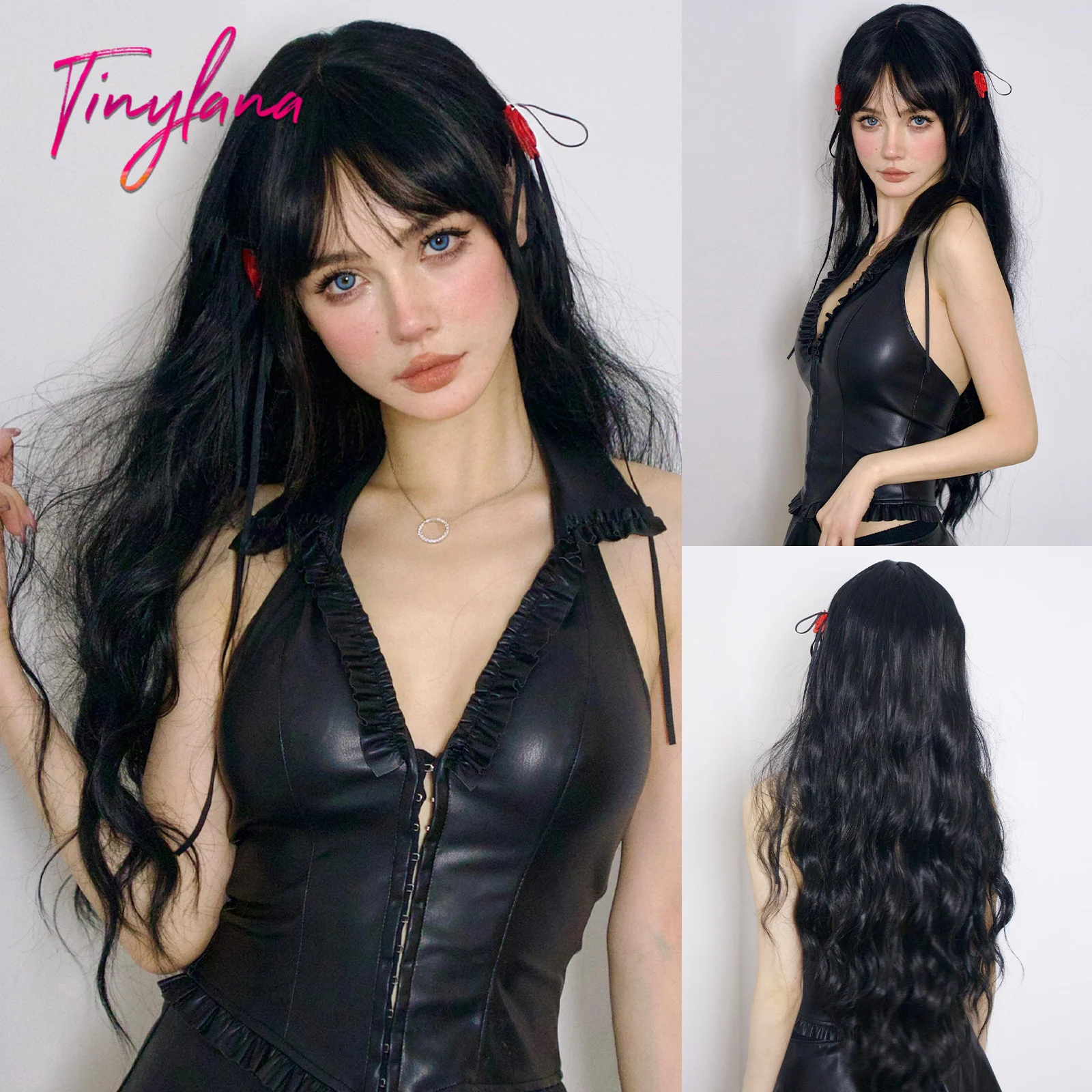 Orange Copper Ginger Long Wavy Synthetic Wigs Red Yellow Wig with Bangs for Women Natural Cosplay Body Wave Heat Resistant Hair Orange Copper Ginger Long Wavy Synthetic Wigs Red Yellow Wig with Bangs for Women Natural Cosplay Body Wave Heat Resistant Hair