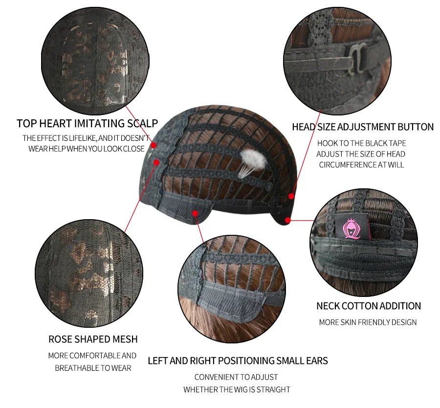 7JHHWIGS Long Straight Synthetic Light Brown Wigs With Bang For Women Heat-Resistant Daily Use Hair Hot Sell Wholesale Wigs