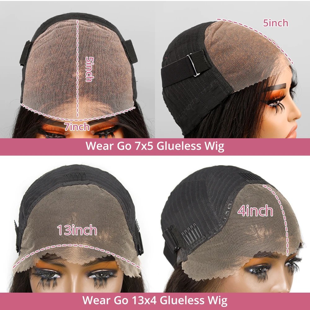 Deep Wave 13x4 Glueless Lace Front Wig 99J Burgundy Curly 7x5 Preplucked Red Color Human Hair Wigs Ready To Wear Pre Cut No Glue