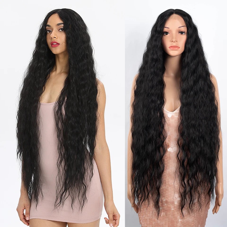 Synthetic Lace Front Wigs For Black Women 40 Inch Long Curly Lace Wigs Ombre Blonde Highlight White Cosplay Wig Synthetic Lace Front Wigs For Black Women 40 Inch Long Curly Lace Wigs Ombre Blonde Highlight White Cosplay Wig