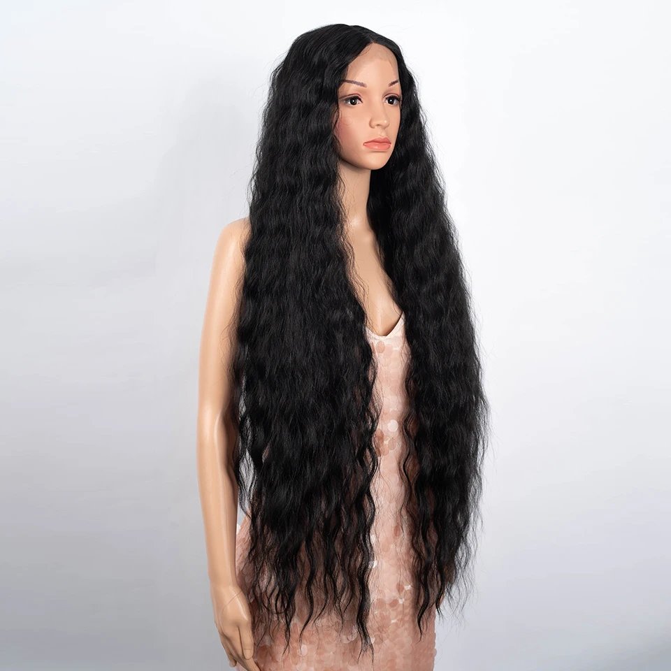 Synthetic Lace Front Wigs For Black Women 40 Inch Long Curly Lace Wigs Ombre Blonde Highlight White Cosplay Wig Synthetic Lace Front Wigs For Black Women 40 Inch Long Curly Lace Wigs Ombre Blonde Highlight White Cosplay Wig