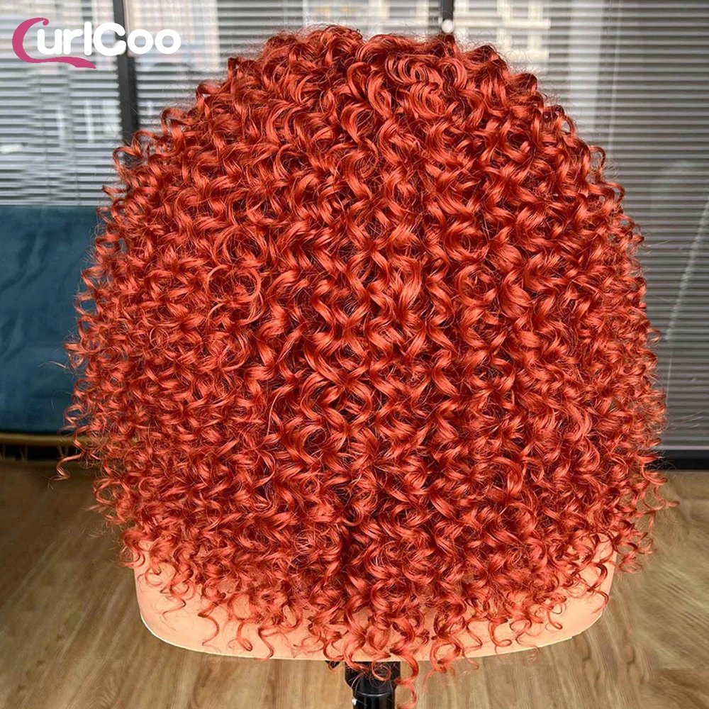 CurlyCoo Synthetic Curly Lace Front Wigs For Black Women Short Kinky Curly Bob Wig Ombre Natural Water Wave Cosplay Wig CurlyCoo Synthetic Curly Lace Front Wigs For Black Women Short Kinky Curly Bob Wig Ombre Natural Water Wave Cosplay Wig