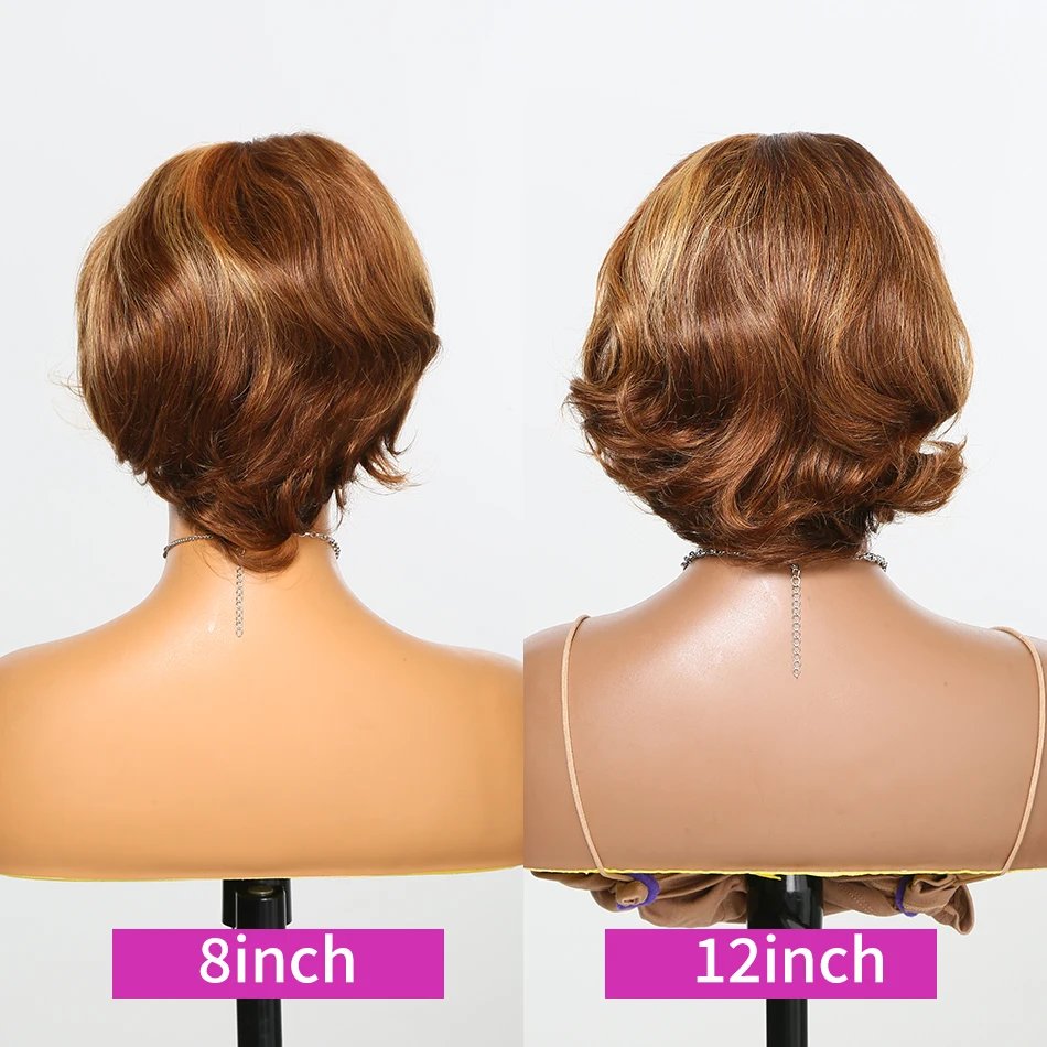 4/27 Highlight 4x4 Body Wave Glueless Closure 100%Human Hair Frontal Wigs Ombre Brown Mix Blonde Water Wave C Part Short Bob Wig 4/27 Highlight 4x4 Body Wave Glueless Closure 100%Human Hair Frontal Wigs Ombre Brown Mix Blonde Water Wave C Part Short Bob Wig