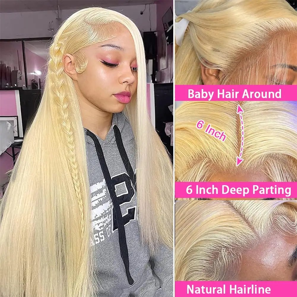Straight 13×4 Lace Front Wig 613 Blonde Hd Lace Front Wig 13×6 Lace Frontal Wigs for Women Glueless Wig Human Hair Ready to Wear Straight 13x4 Lace Front Wig 613 Blonde Hd Lace Front Wig 13x6 Lace Frontal Wigs for Women Glueless Wig Human Hair Ready to Wear