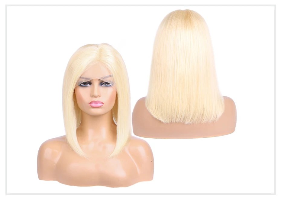5x5 13x4 13x6 613 Blonde Bob Hair Wig Human Hair Lace Frontal Wig Brazilian Straight Bob Wig Lace Front Human Hair Wig for Women