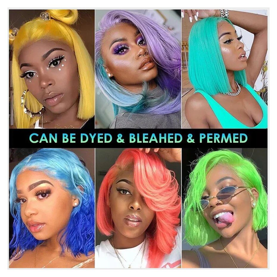 5x5 13x4 13x6 613 Blonde Bob Hair Wig Human Hair Lace Frontal Wig Brazilian Straight Bob Wig Lace Front Human Hair Wig for Women