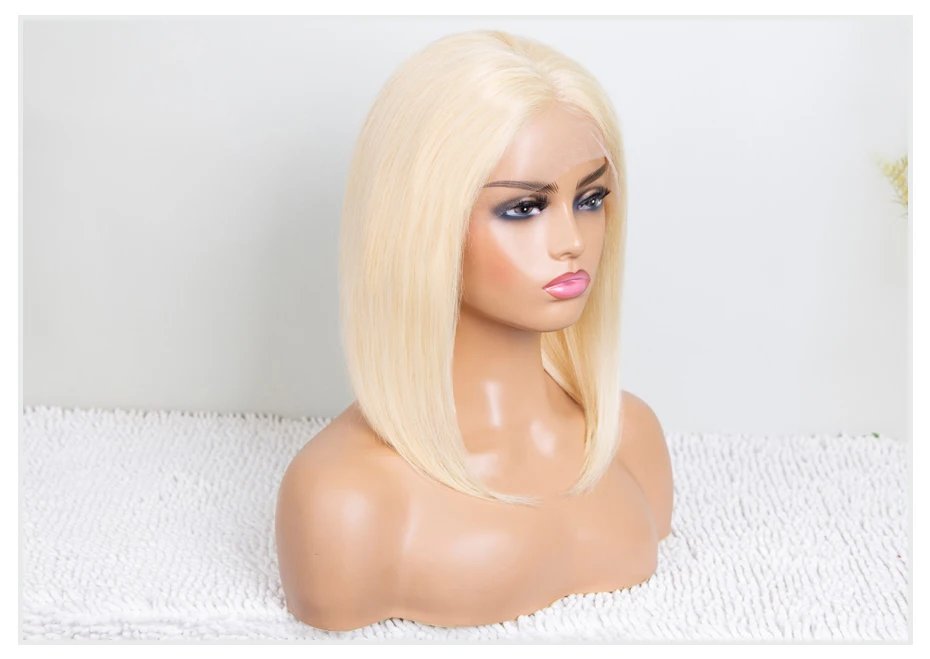 5x5 13x4 13x6 613 Blonde Bob Hair Wig Human Hair Lace Frontal Wig Brazilian Straight Bob Wig Lace Front Human Hair Wig for Women