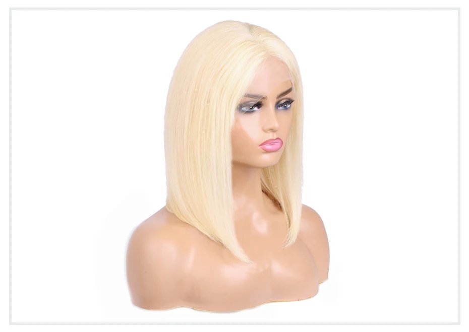 5x5 13x4 13x6 613 Blonde Bob Hair Wig Human Hair Lace Frontal Wig Brazilian Straight Bob Wig Lace Front Human Hair Wig for Women