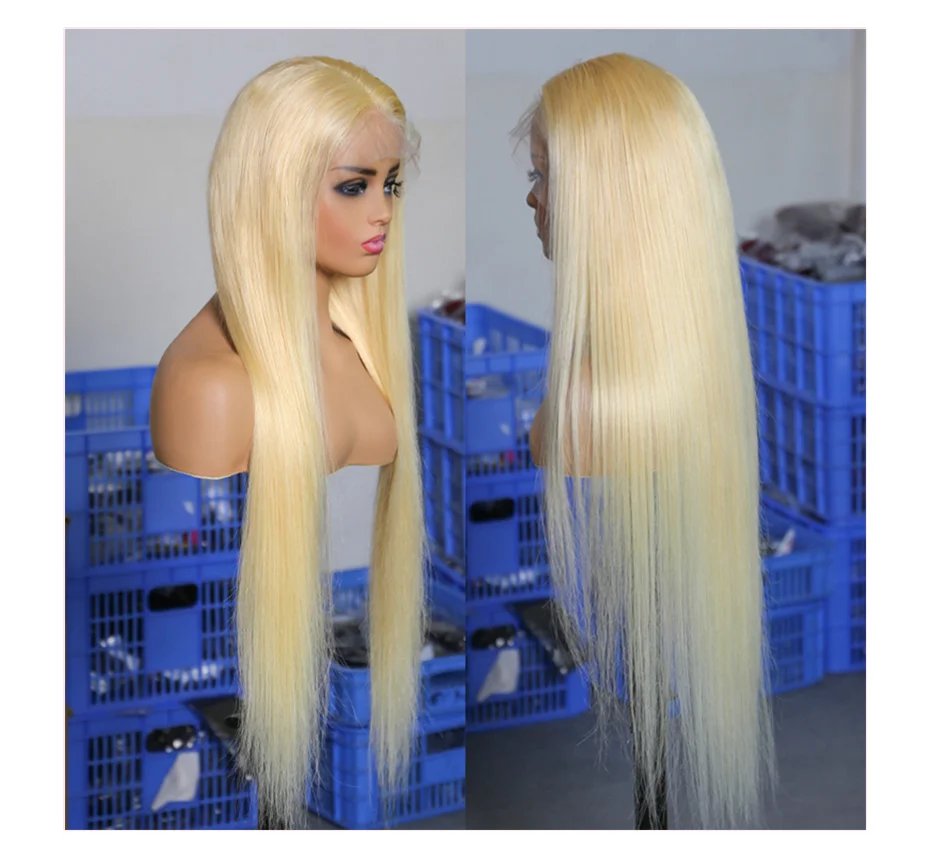 Hd Transparent 613 Blonde 13x4 13x6 360 Lace Front Human Hair Wig Pre Plucked Bone Straight Lace Frontal Wig 180 210 250 Density