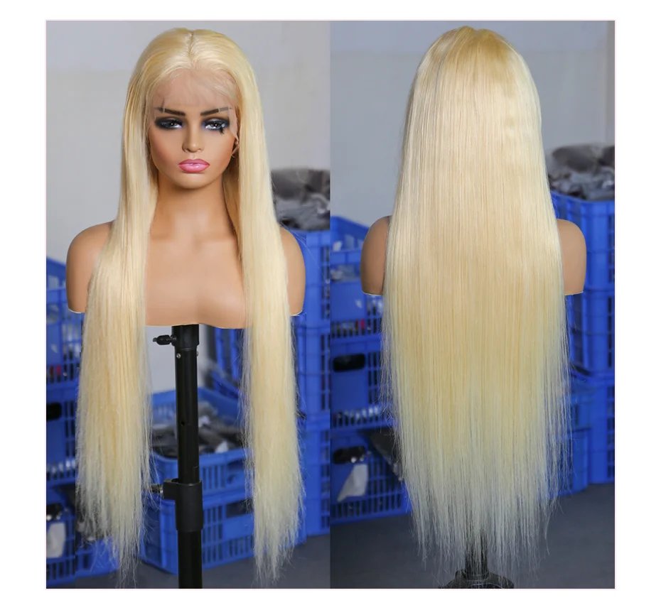 Hd Transparent 613 Blonde 13x4 13x6 360 Lace Front Human Hair Wig Pre Plucked Bone Straight Lace Frontal Wig 180 210 250 Density