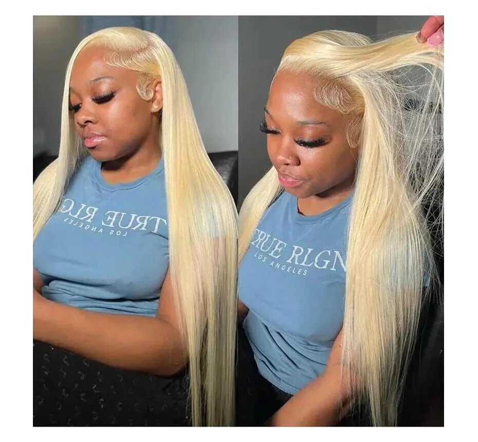 Hd Transparent 613 Blonde 13x4 13x6 360 Lace Front Human Hair Wig Pre Plucked Bone Straight Lace Frontal Wig 180 210 250 Density