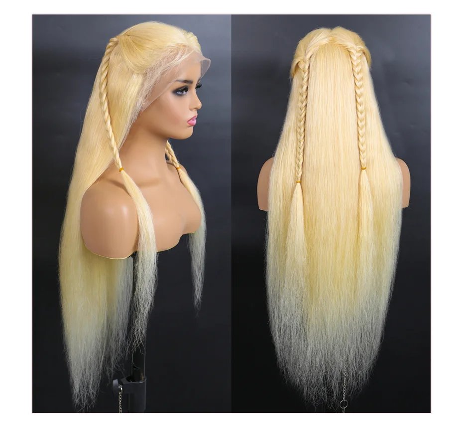 Hd Transparent 613 Blonde 13x4 13x6 360 Lace Front Human Hair Wig Pre Plucked Bone Straight Lace Frontal Wig 180 210 250 Density
