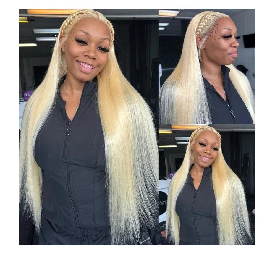 Hd Transparent 613 Blonde 13x4 13x6 360 Lace Front Human Hair Wig Pre Plucked Bone Straight Lace Frontal Wig 180 210 250 Density