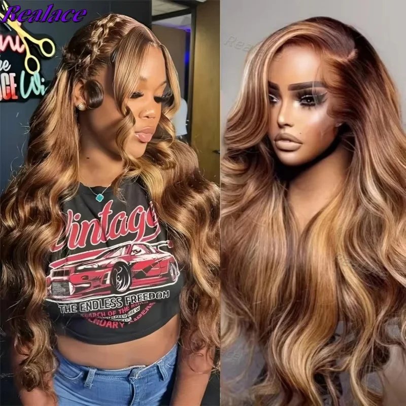 30 Inch Highlight Wig Human Hair Body Wave 13x4 Lace Front Wig Brazilian 613 Colored 13x6 Hd Lace Frontal Wigs For Black Women