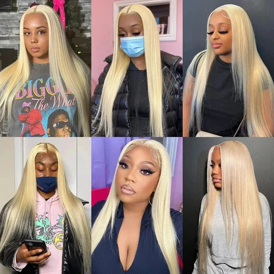 40 inch Blonde 613 Straight Lace Front Wigs Human Hair 100% natural 13x4 Human Hair Lace Frontal Wigs for Women Wigs Promotions