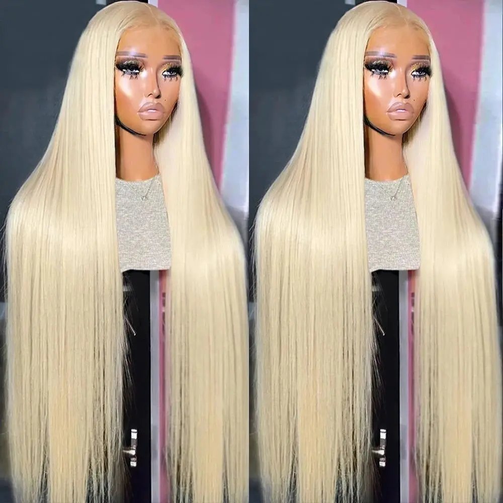 40 inch Blonde 613 Straight Lace Front Wigs Human Hair 100% natural 13x4 Human Hair Lace Frontal Wigs for Women Wigs Promotions